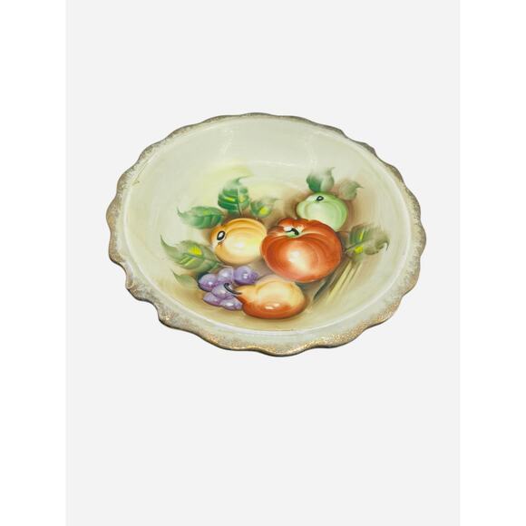 Norleans Vintage Hand Painted Gold Trimmed Bowl and Pitcher Set - Picture 3 of 5